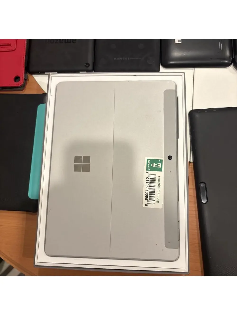 Lot Of 5 Android Tablets, 1 Surface Go, Bluetooth Keyboard & Cases For Part